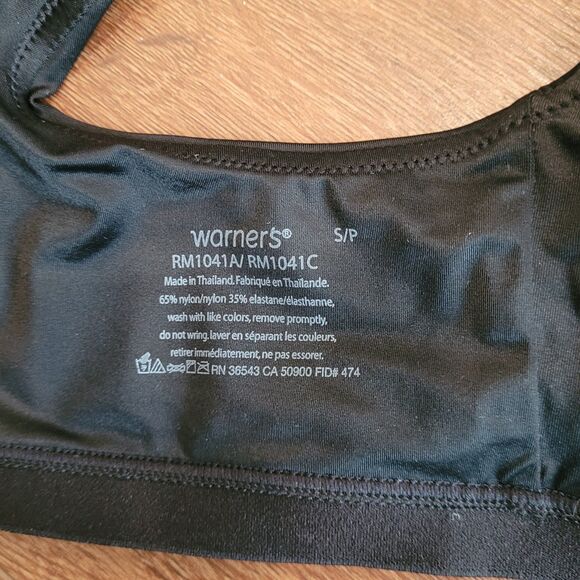 Warners Bra Small Black Cloud 9 Wireless Lightly Lined Smooth Invisible RN1041A - Picture 8 of 8